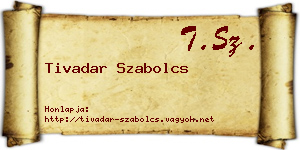 Tivadar Szabolcs névjegykártya